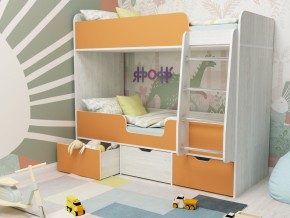 Кровать двухъярусная Малыш двойняшка винтерберг-оранжевый в Карпинске - karpinsk.magazinmebel.ru | фото - изображение 1