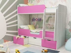 Кровать двухъярусная Малыш двойняшка винтерберг-розовый в Карпинске - karpinsk.magazinmebel.ru | фото