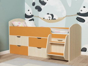 Кровать Малыш-7 Дуб-Оранжевый в Карпинске - karpinsk.magazinmebel.ru | фото
