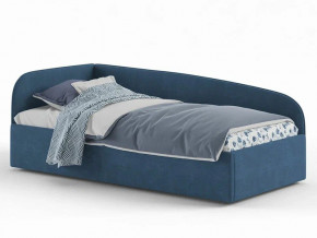 Кровать мягкая Денди на латах рогожка синяя в Карпинске - karpinsk.magazinmebel.ru | фото