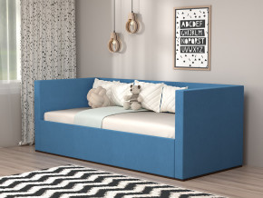 Кровать мягкая с подъёмным механизмом арт. 030 синий в Карпинске - karpinsk.magazinmebel.ru | фото