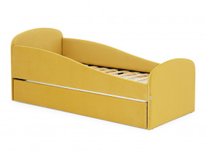 Кровать с ящиком Letmo горчичный (велюр) в Карпинске - karpinsk.magazinmebel.ru | фото - изображение 1