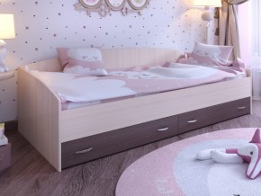 Кровать с выкатными ящиками Дуб молочный-Бодего в Карпинске - karpinsk.magazinmebel.ru | фото - изображение 1