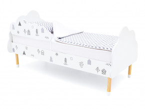 Кровать Stumpa Облако с бортиком рисунок Домики в Карпинске - karpinsk.magazinmebel.ru | фото