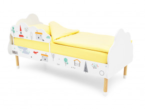 Кровать Stumpa Облако с бортиком рисунок Шале в Карпинске - karpinsk.magazinmebel.ru | фото