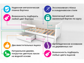 Кровать-тахта мягкая Svogen с ящиками и бортиком бежевый в Карпинске - karpinsk.magazinmebel.ru | фото - изображение 3