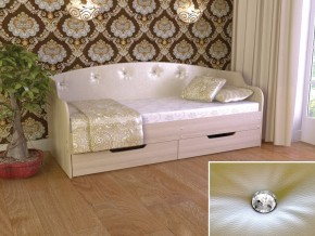 Кровать Юниор Тип 2 шимо светлый/белый перламутр 800х1600 в Карпинске - karpinsk.magazinmebel.ru | фото - изображение 1