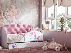 Кровать Звездочка с бортиком Белый-розовый в Карпинске - karpinsk.magazinmebel.ru | фото - изображение 1