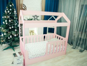Кроватка-Домик без ящика розовая в Карпинске - karpinsk.magazinmebel.ru | фото