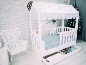 Кроватка-Домик с ящиком белая в Карпинске - karpinsk.magazinmebel.ru | фото