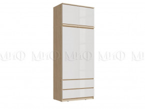 Шкаф 2-х створчатый комбинированный с антресолью 900 Челси Белый/сонома в Карпинске - karpinsk.magazinmebel.ru | фото