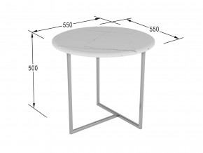 Стол журнальный Альбано белый мрамор в Карпинске - karpinsk.magazinmebel.ru | фото - изображение 2