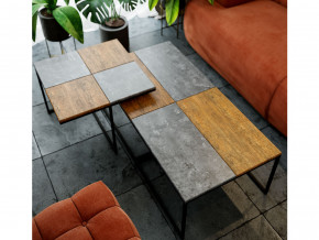 Стол журнальный Фьюжн квадро Дуб американский/серый бетон в Карпинске - karpinsk.magazinmebel.ru | фото - изображение 3