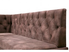 Угловой диван Призма каретная стяжка коричневый с коробами в Карпинске - karpinsk.magazinmebel.ru | фото - изображение 2