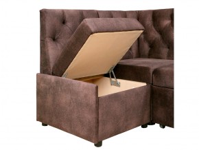 Угловой диван Призма со стяжкми коричневый со спальным местом в Карпинске - karpinsk.magazinmebel.ru | фото - изображение 3
