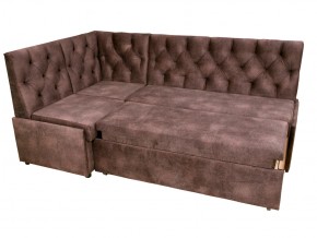 Угловой диван Призма со стяжкми коричневый со спальным местом в Карпинске - karpinsk.magazinmebel.ru | фото - изображение 4